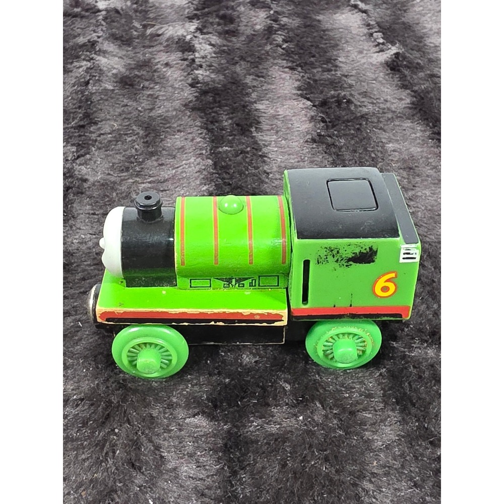 Thomas & Friends Wooden Railway Lights & Sounds Percy Green Engine No. 6 Toy